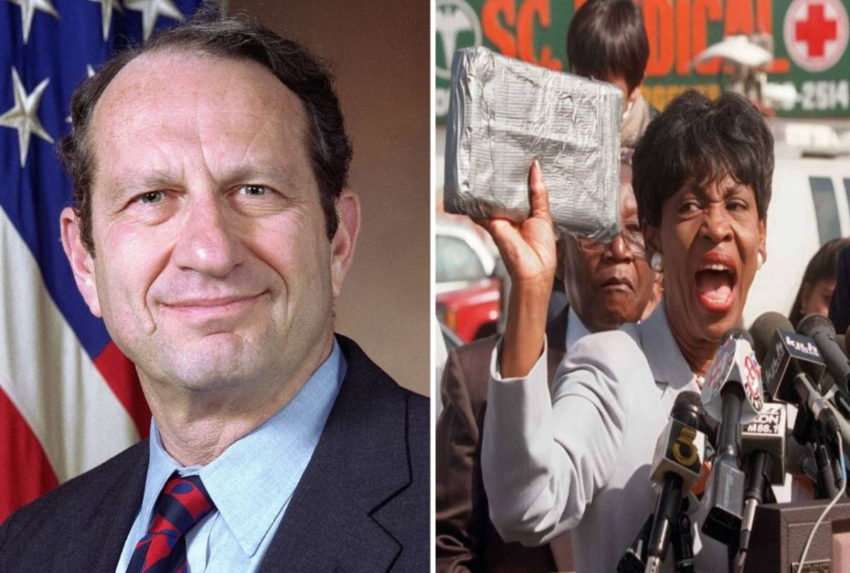Left: John Deutch [Source: wikipedia.org] Right: Maxine Waters (D-CA) pushed for an investigation of Webb’s explosive revelations. [Source: allthatsinteresting.com]