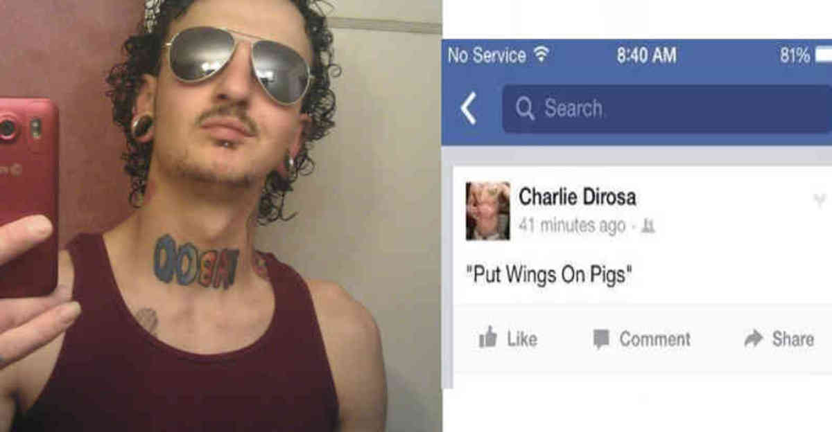 man charged for facebook post