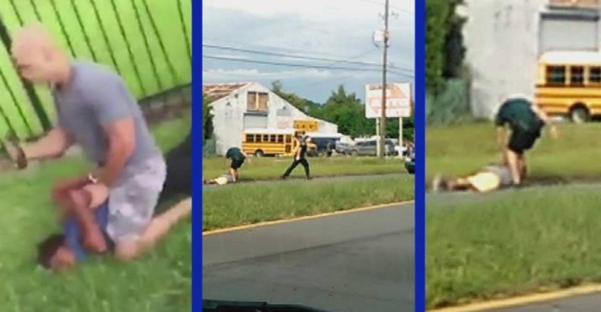 While-On-Desk-Duty-for-Kicking-a-Cuffed-Man-in-the-Face,-Cop-Manages-to-Beat-an-Innocent-Teen